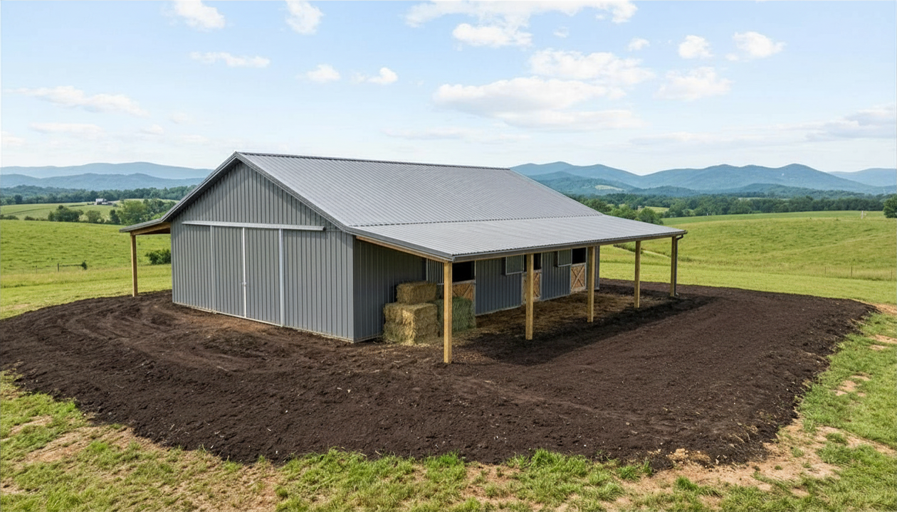 custom post-frame agricultural barn